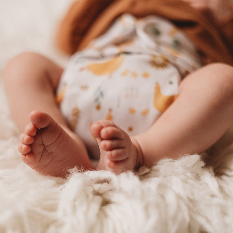 Newborn baby cloth diapering: