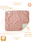 LKC+Me 12-Layer Bamboo Insert for Night & Heavy Wetters - Rose Gold