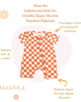 ππππ! ππ% ππ
π
! Bamboo Baby Pajamas - Double Zipper - Shorties - Checkers - FINAL SALE