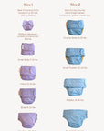 Cloth Diaper sizing chart. Best washable diaper brand Lighthouse Kids fits babies from 6-55lbs. Newborn Cloth Diapering to toddlerhood.
