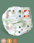 Lighthouse Kids Company All In One AIO cloth diaper with athletic wicking jersey AWJ. Best Cloth diaper brand. PFAS free diaper. Farm print.