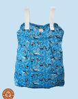The Lighthouse Kids Company Hanging Diaper Pail is a great solution for storing cloth diapers between washes.
Made with 2 heavy-duty layers of recycled TPU, this pail liner keeps smells in and holds approximately 30 cloth diapers. Great for traveling and long outings. Print Little Stinker