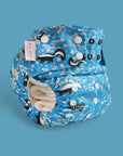 Lighthouse Kids Company Pocket cloth diaper with athletic wicking jersey AWJ. Best cloth diaper brand. skunk print