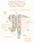 𝐒𝐀𝐋𝐄! 𝟓𝟎% 𝐎𝐅𝐅! Bamboo Baby Pajamas - Double Zipper - Longies - Tie-Dye - FINAL SALE