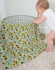 Sunflower Silky Soft Throw Blanket - Cloth Diapers - Lighthouse Kids