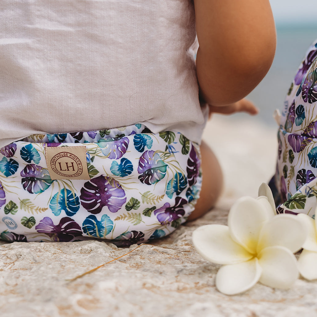 Lighthouse Kids Co. is a small mom business in Iowa City, IA, Our recycled all-in-one cloth diapers are made with Athletic Wicking Jersey AWJ and a Tummy Panel.