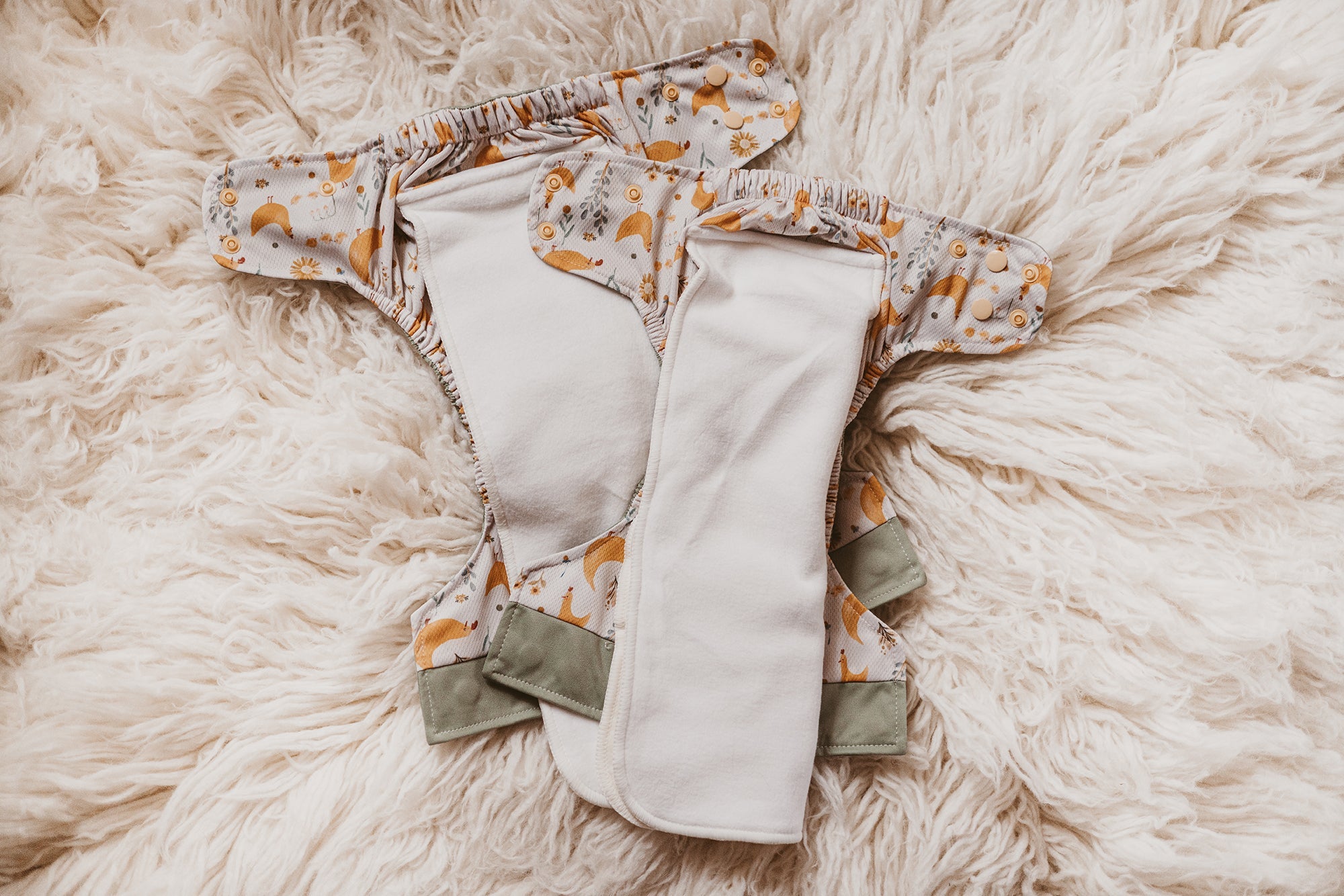 Natural Fiber Inserts Cloth Diapers on AIO Cloth Diaper