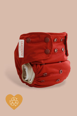 All-In-One Cloth Diaper One-Size with AWJ - Cardinal