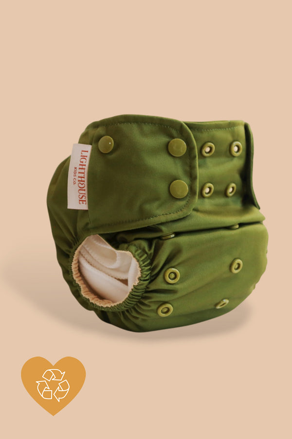 All-In-One Cloth Diaper One-Size with AWJ - Forest