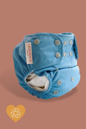 All-In-One Cloth Diaper One-Size with AWJ - Stormy