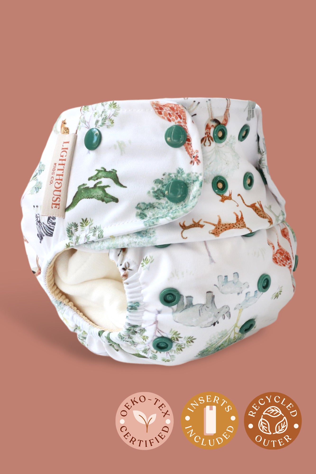 all in one cloth diaper safari animals lighthouse kids company best cloth diaper brand