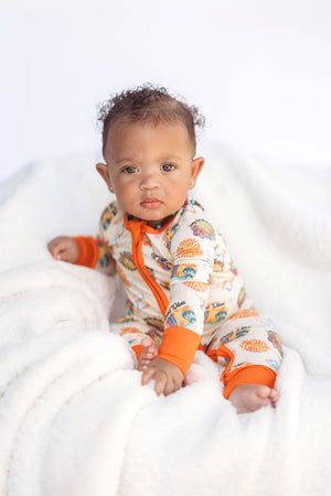 𝐒𝐀𝐋𝐄! 𝟓𝟎% 𝐎𝐅𝐅! Bamboo Baby Pajamas - Double Zipper - Longies - Good Vibes - FINAL SALE