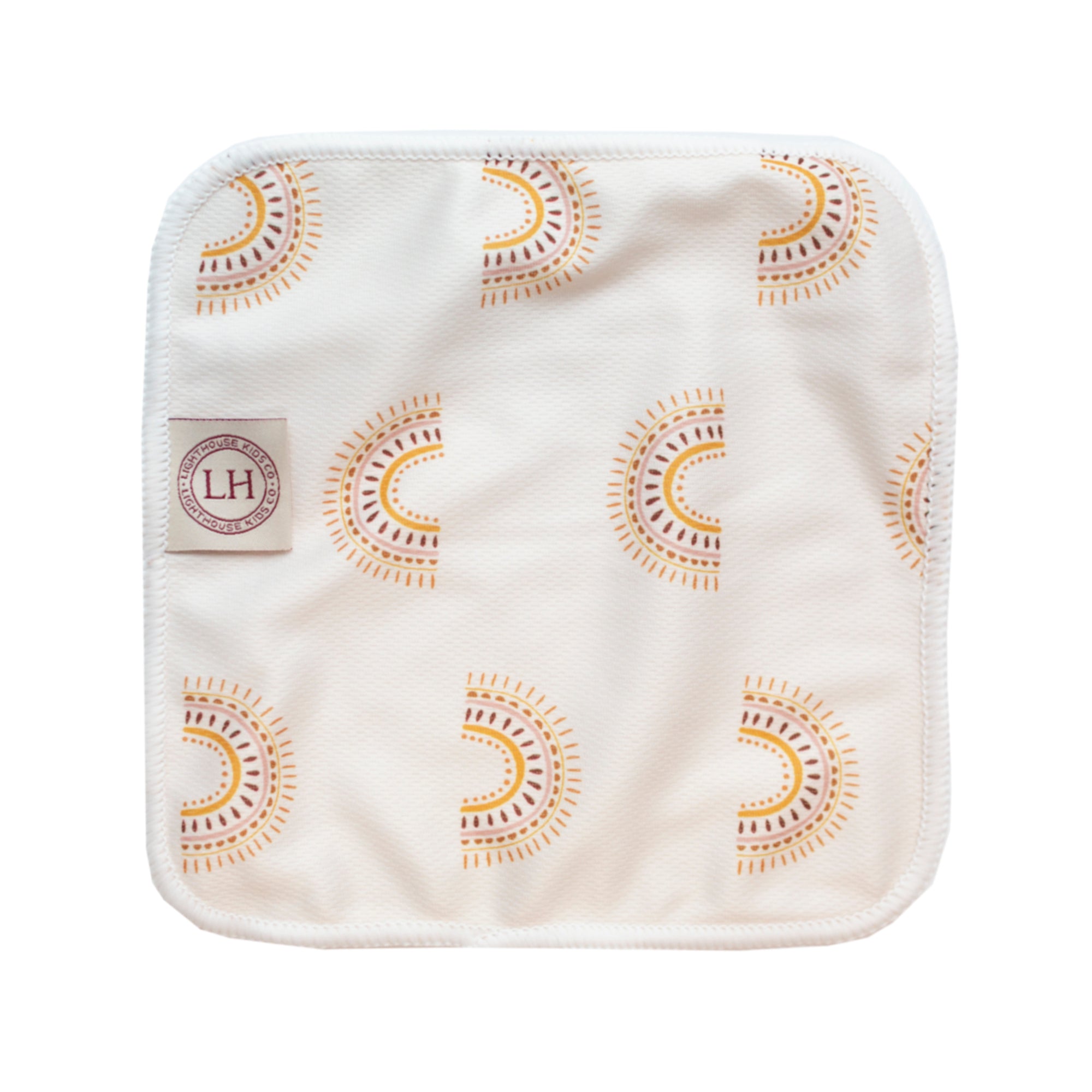 Reusable Cloth Wipes with Athletic Wicking Jersey (AWJ) - Cali Rainbow