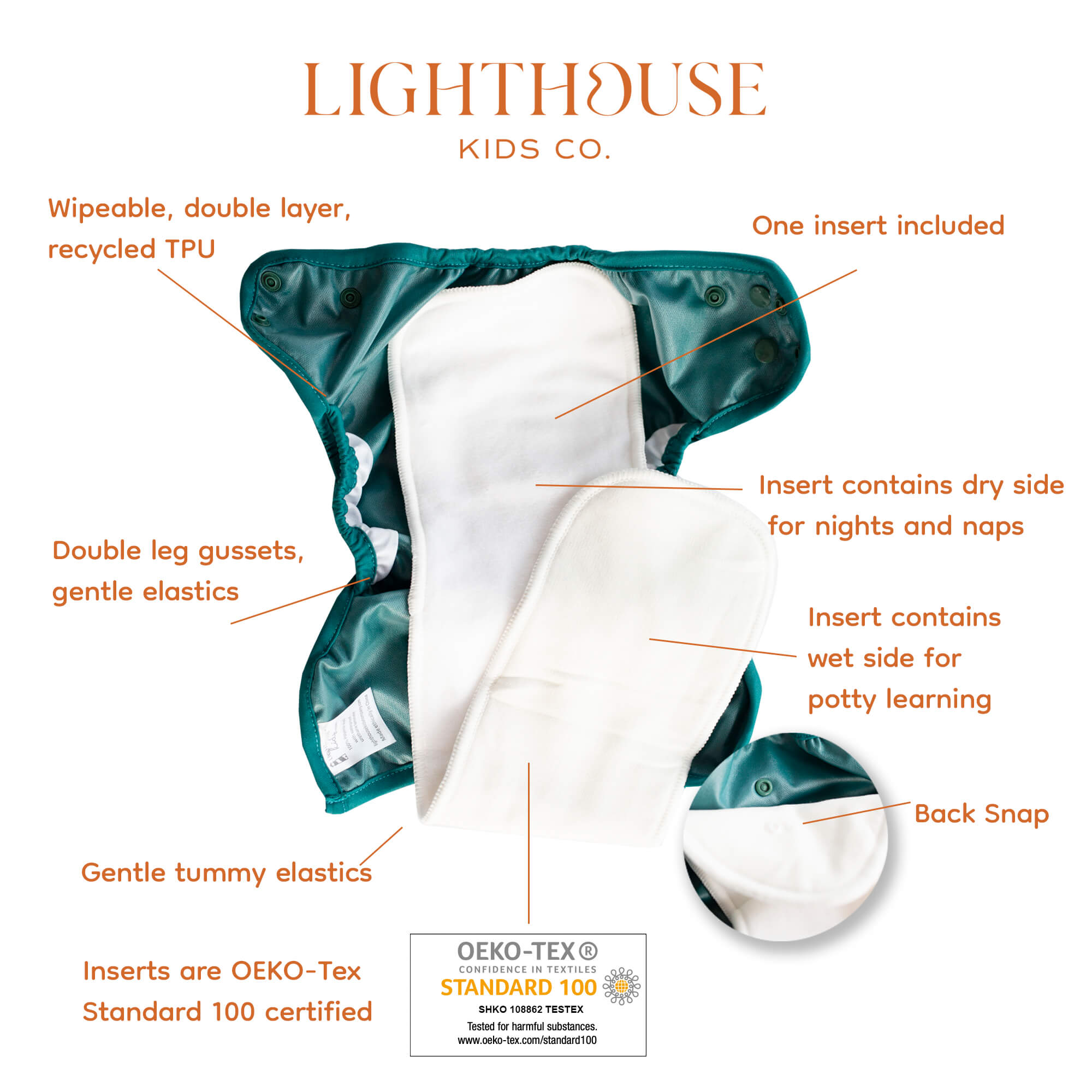 SWITCH AI2 Cloth Diaper Cover - All Sizes - Golden Leaves - Cloth Diapers - Lighthouse Kids