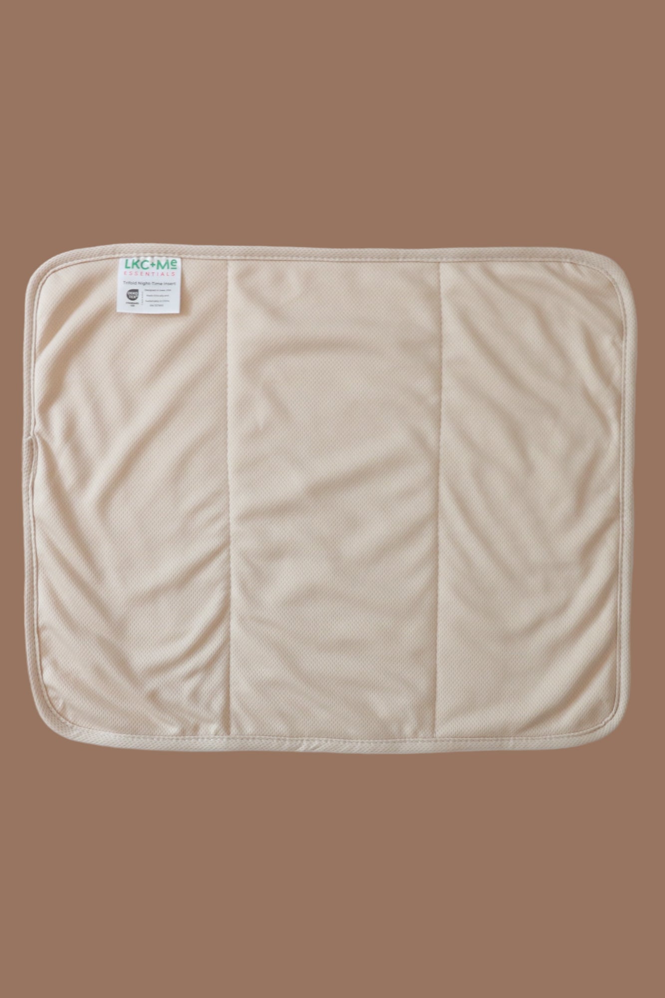 12-Layer Bamboo Insert for Cloth Diapers - Night-Time Heavy Wetter Version 2 - Beige