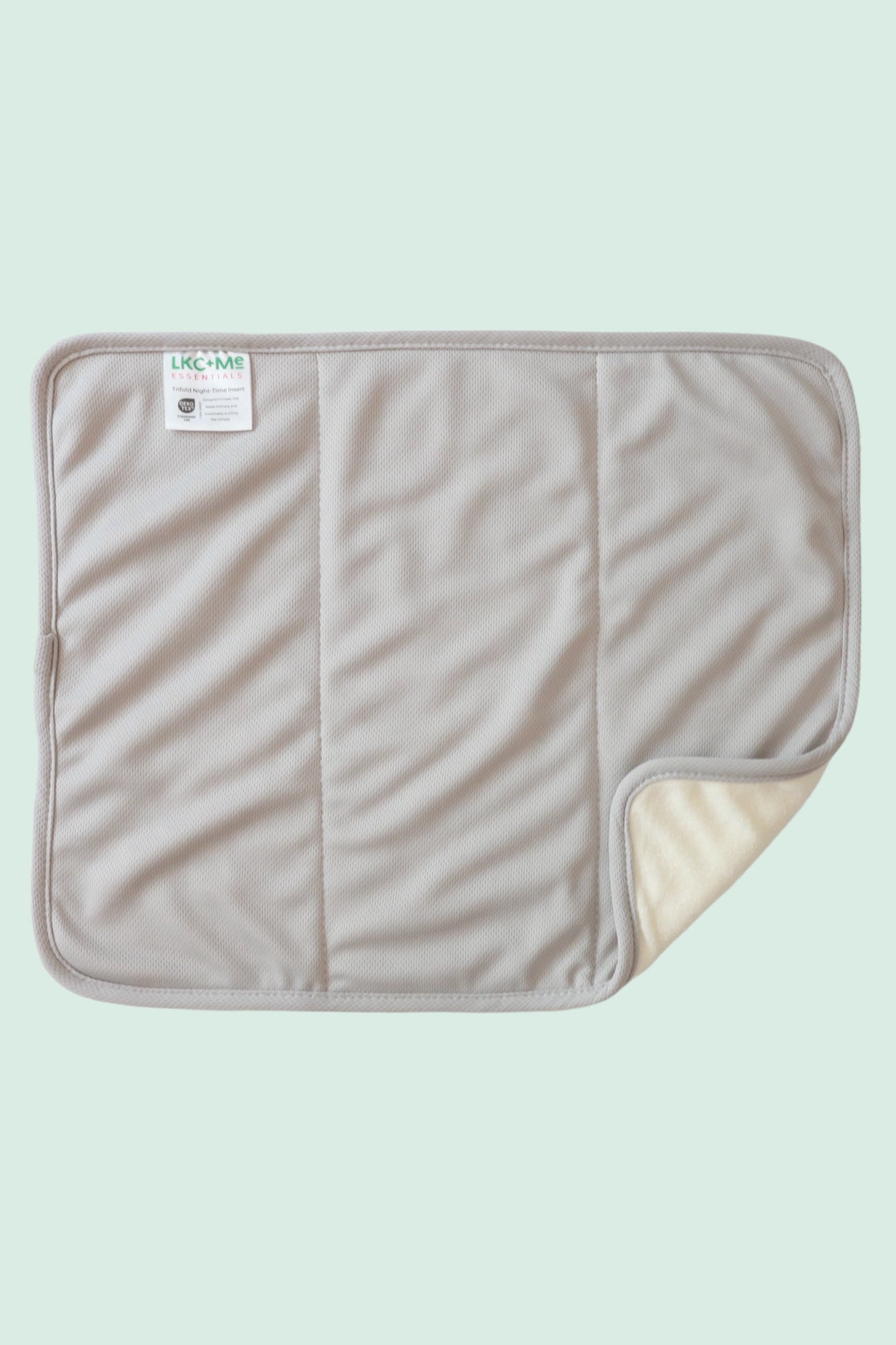 12-Layer Bamboo Insert for Cloth Diapers - Night-Time Heavy Wetter Version 2 - Gray