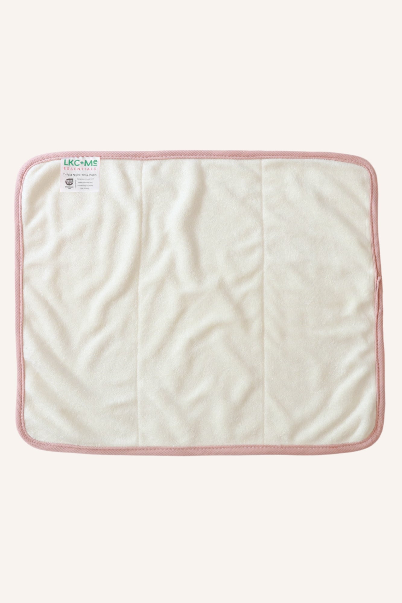 12-Layer Bamboo Insert for Cloth Diapers - Night-Time Heavy Wetter Version 2 - Rose Gold