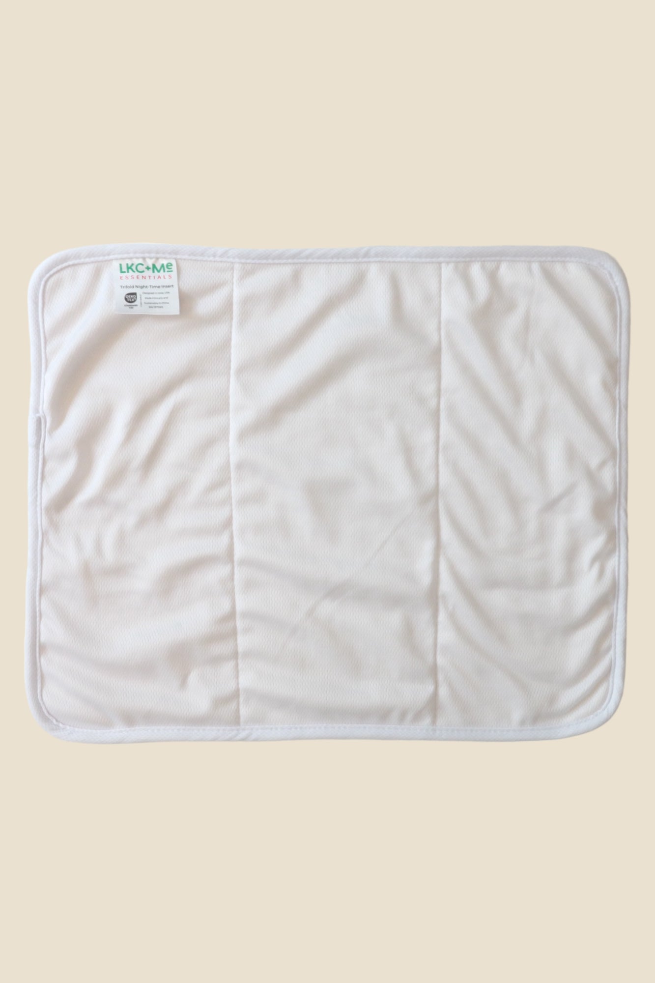 12-Layer Bamboo Insert for Cloth Diapers - Night-Time Heavy Wetter Version 2 - White