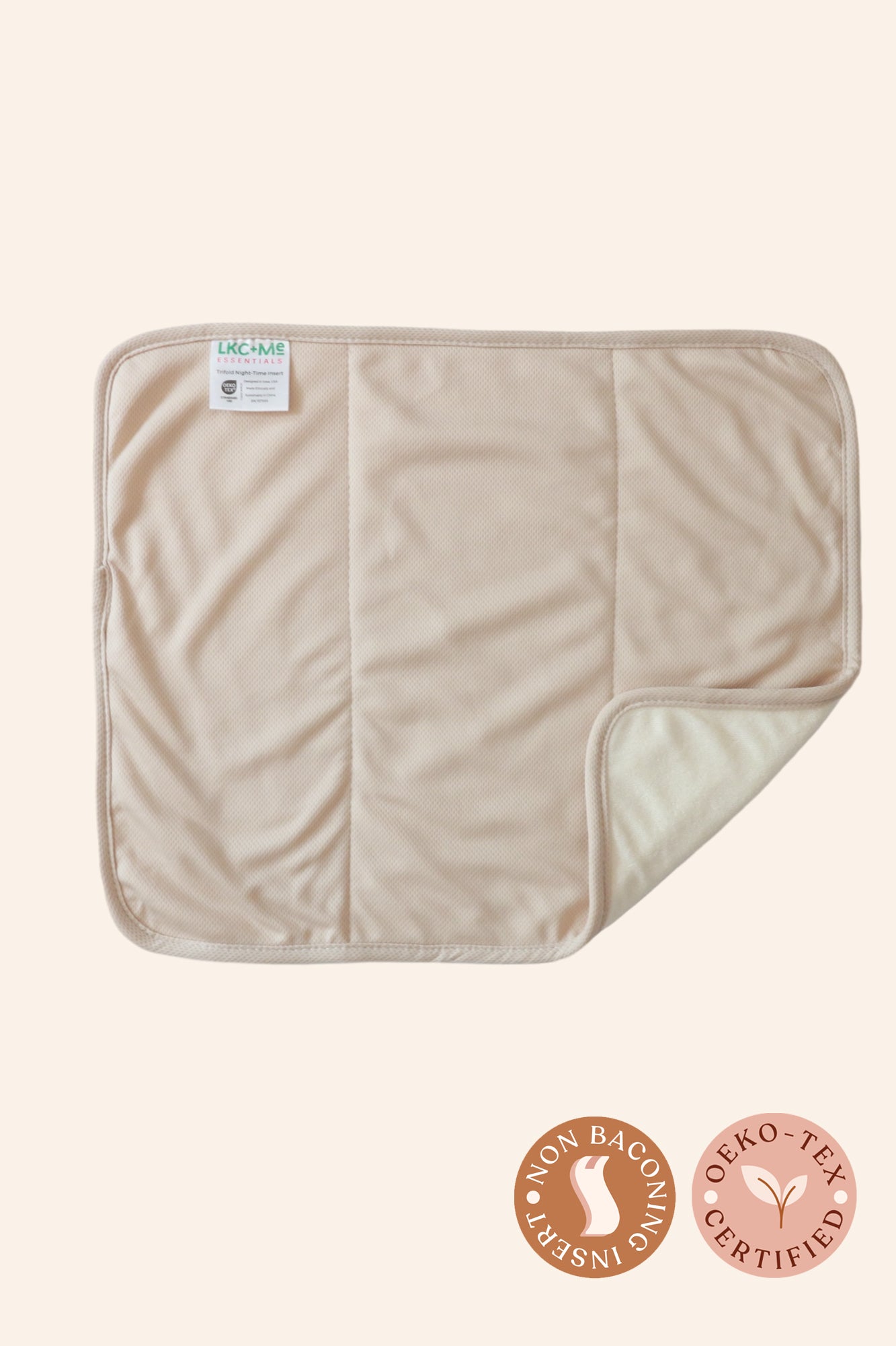 LKC+Me 12-Layer Bamboo Insert for Night & Heavy Wetters - Beige