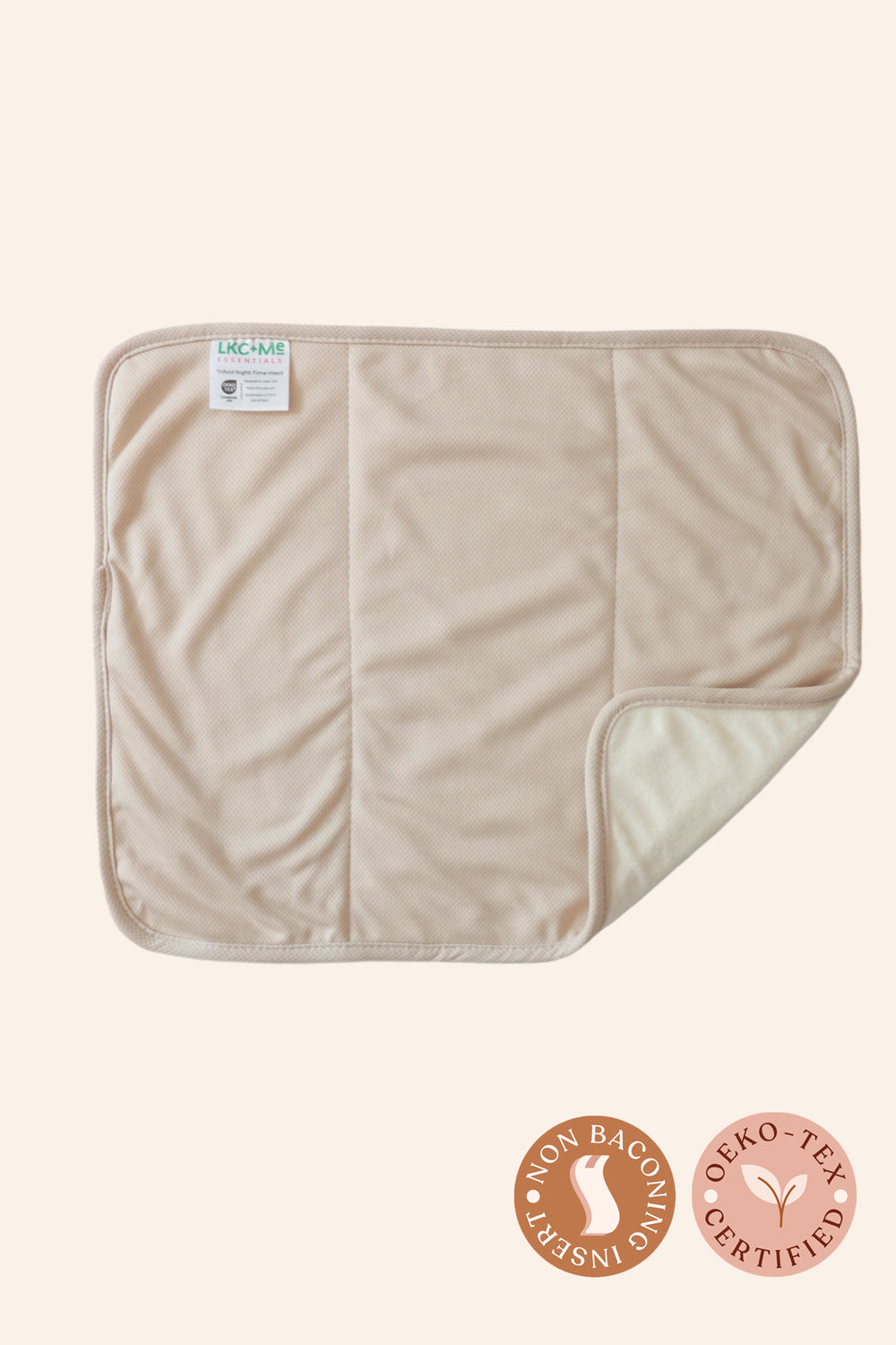 LKC+Me 12-Layer Bamboo Insert for Night & Heavy Wetters - Beige