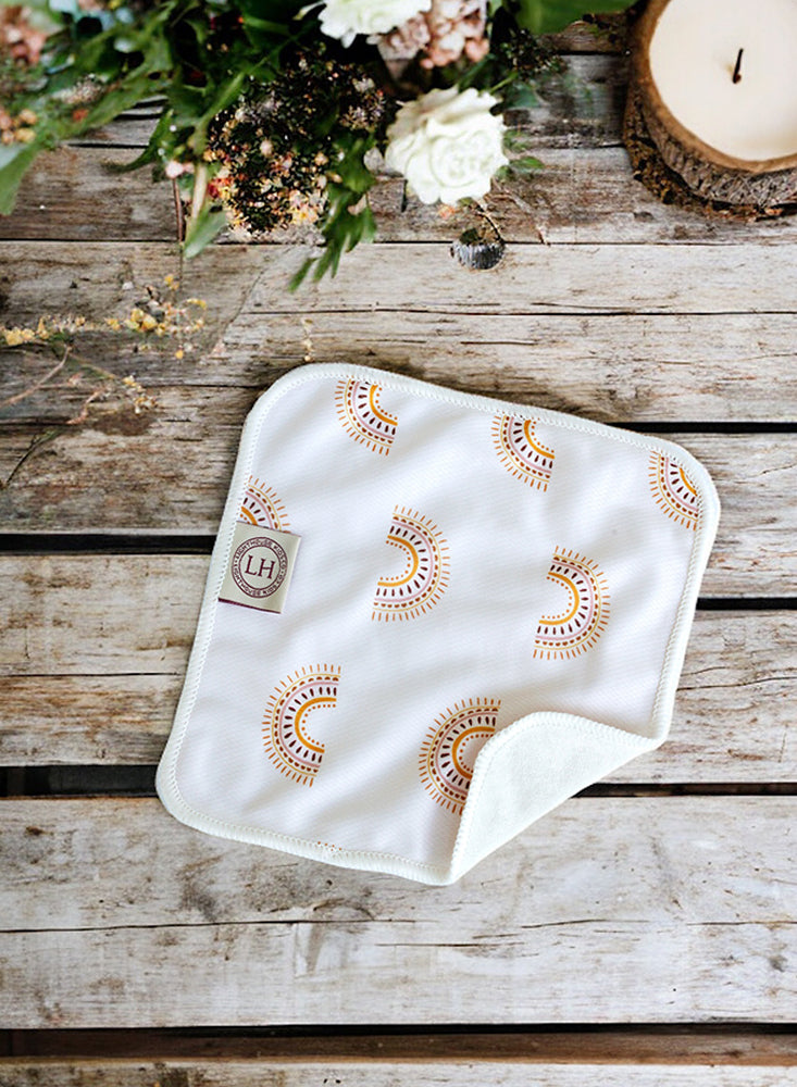 Reusable Cloth Wipes with Athletic Wicking Jersey (AWJ) - Cali Rainbow