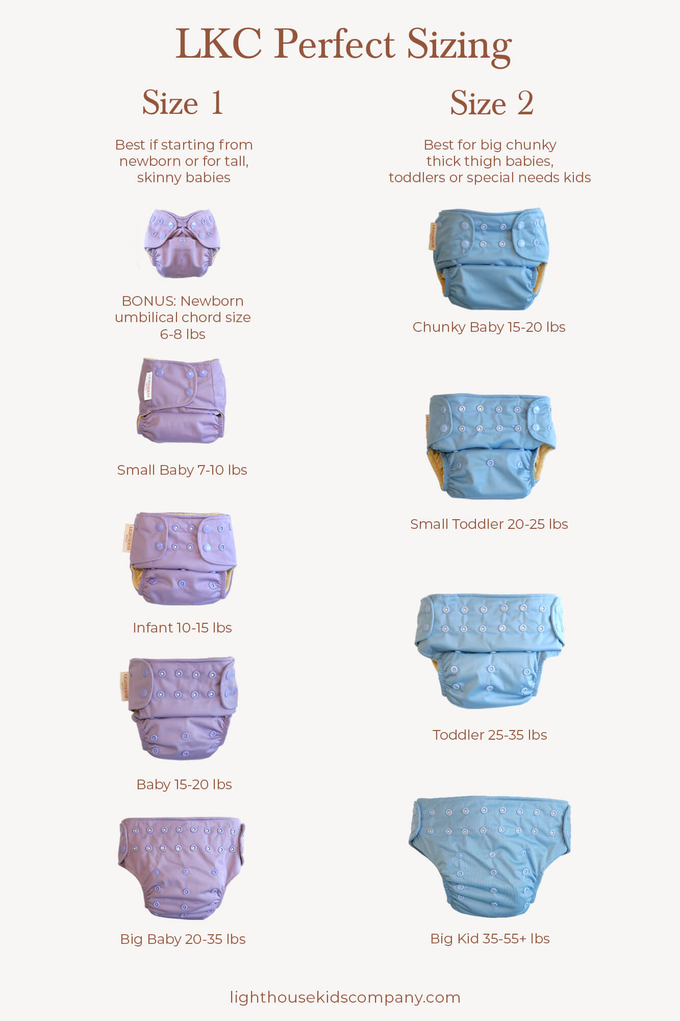 All-In-One Cloth Diaper - Creambrulle