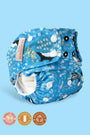 Lighthouse Kids Company all in one AIO cloth diaper with athletic wicking jersey AWJ.  Best Cloth diaper brand. PFAS free cloth diaper. Stinker print