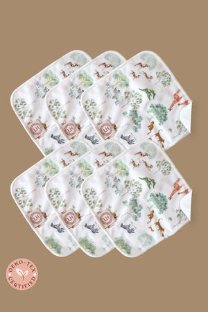 Lighthouse Kids Company Reusable Bamboo and Athletic Wicking Jersey AWJ Cloth Wipes - 6-Pack - 𝑺𝒂𝒇𝒂𝒓𝒊