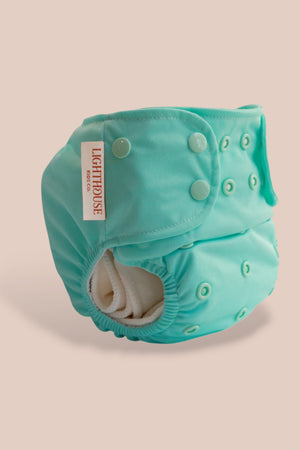 All-In-One Cloth Diaper AIO Lighthouse Kids Company Spearmint Color
