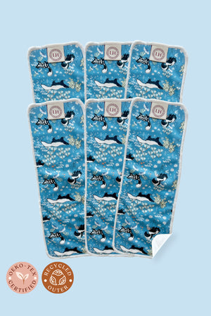 Lighthouse Kids Company Reusable Cloth Diaper Liners 6-Pack - Little Stinker