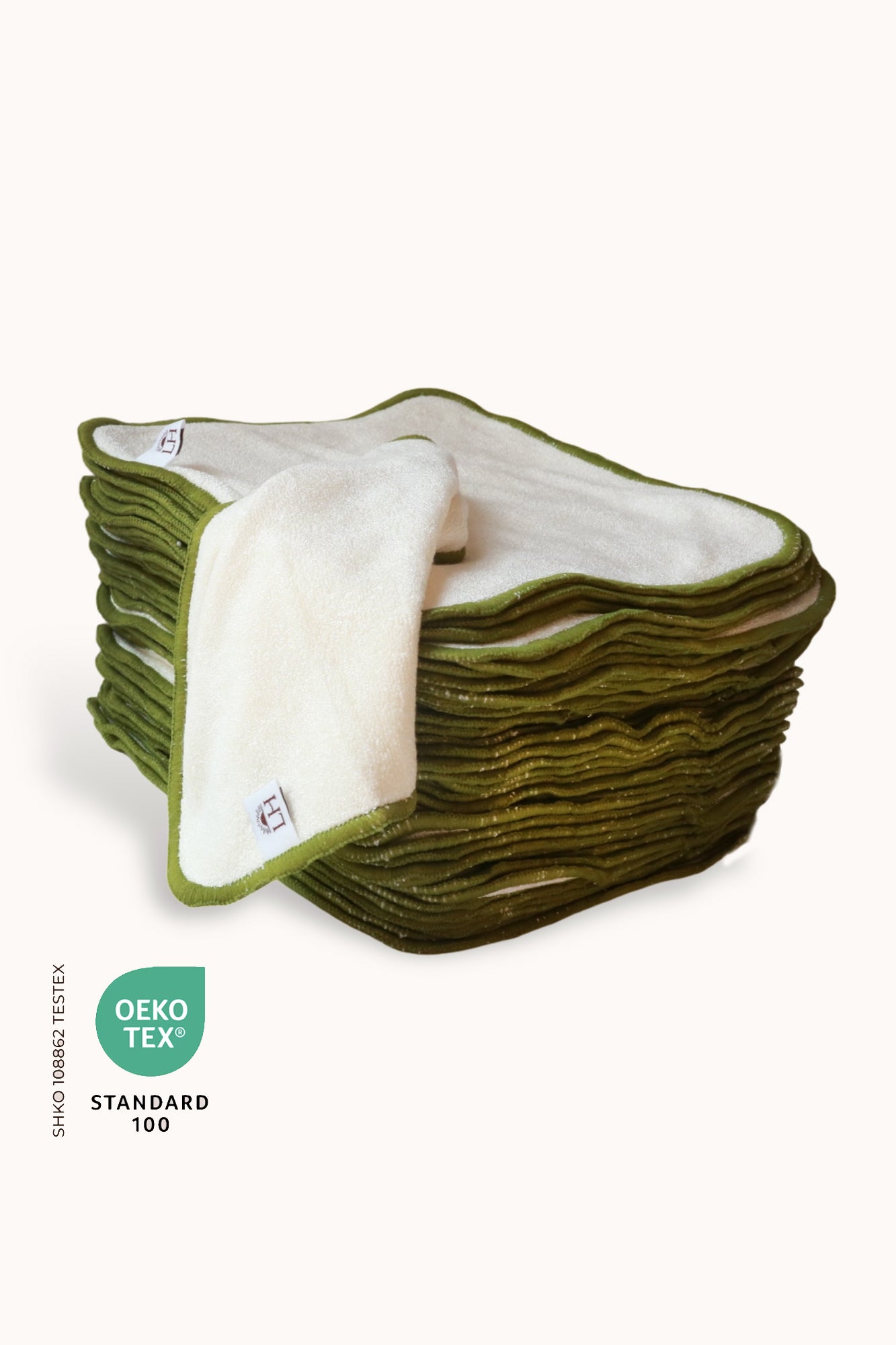 Reusable Bamboo Cloth Wipes - 6-Pack - Forest