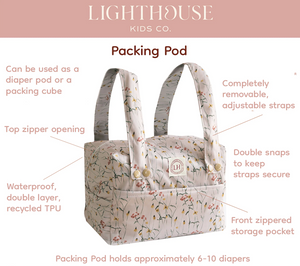 Packing Pods Wet Bag - Removable Straps - Safari