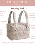 Packing Pods Wet Bag - Removable Straps - Safari