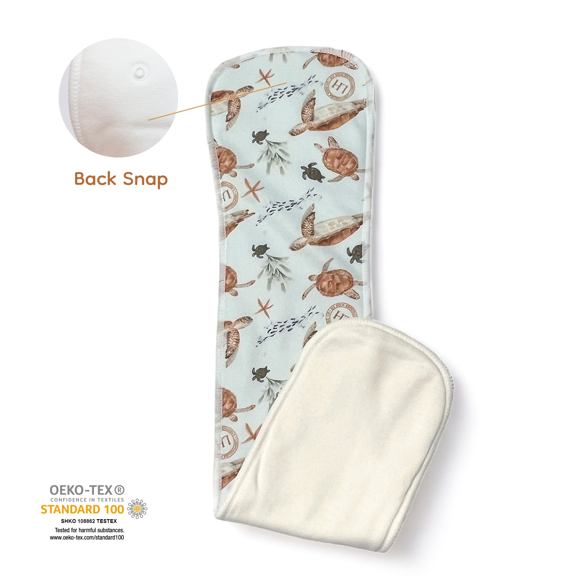 Cloth Diaper Cover Snap-In Insert with Athletic Wicking Jersey (AWJ) - Sea Song