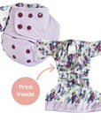 Reusable Swim Diaper with Athletic Wicking Jersey (AWJ) - Peekaboo Island Leaves