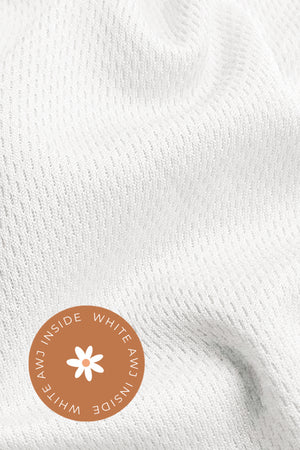 White Athletic Wicking Jersey Cloth Diaper Lighthouse Kids Company Best Cloth Diaper Brand.