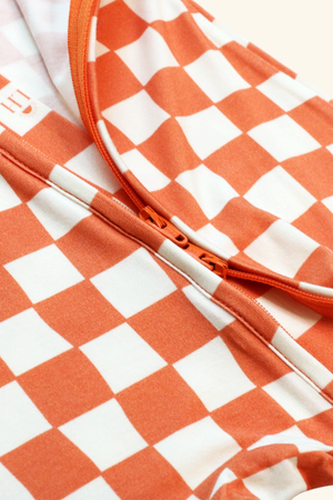 𝐒𝐀𝐋𝐄! 𝟓𝟎% 𝐎𝐅𝐅! Bamboo Baby Pajamas - Double Zipper - Longies - Checkers - FINAL SALE