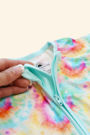 𝐒𝐀𝐋𝐄! 𝟓𝟎% 𝐎𝐅𝐅! Bamboo Baby Pajamas - Double Zipper - Longies - Tie-Dye - FINAL SALE