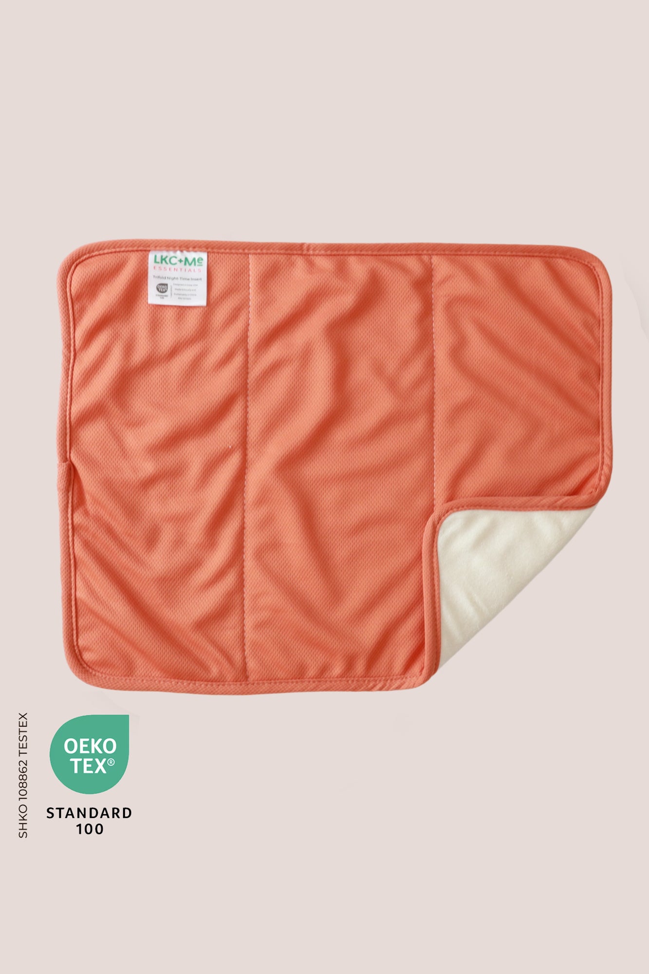 12-Layer Bamboo Insert for Cloth Diapers - Night-Time Heavy Wetter Version 2 - Pumpkin