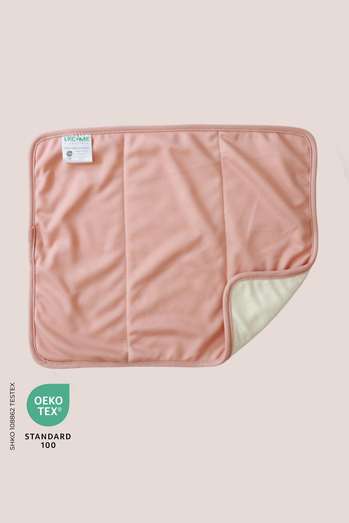 12-Layer Bamboo Insert for Cloth Diapers - Night-Time Heavy Wetter Version 2 - Rose Gold