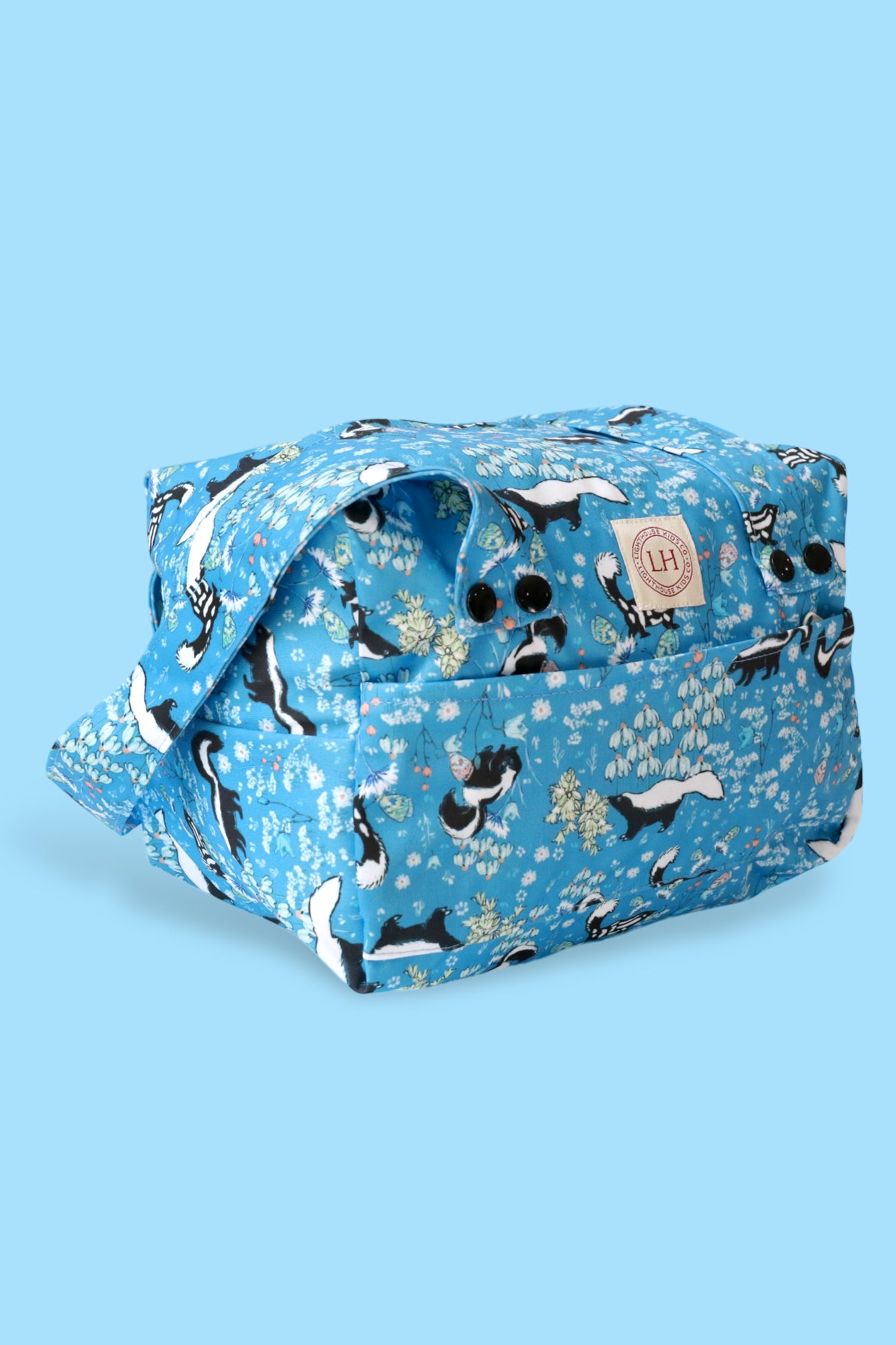 cloth diaper packing pod wet bag little stinker skunk