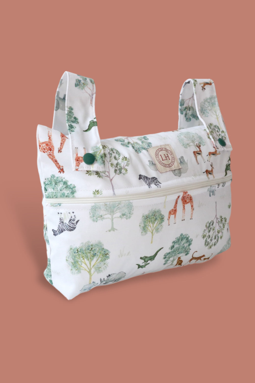 Lighthouse Kids Company - Small Single Pocket - Double Handle Wet Bag - Safari