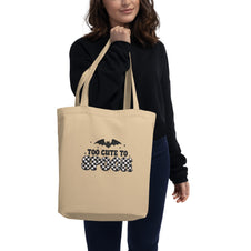 Organic Large Eco Halloween Tote Bag - Too Cute To Spook