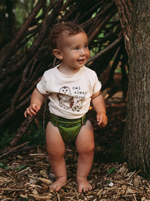 All In One Cloth Diaper with Athletic Wicking Jersey AWJ.  Lighthouse Kids Company Best Cloth Diaper Brand