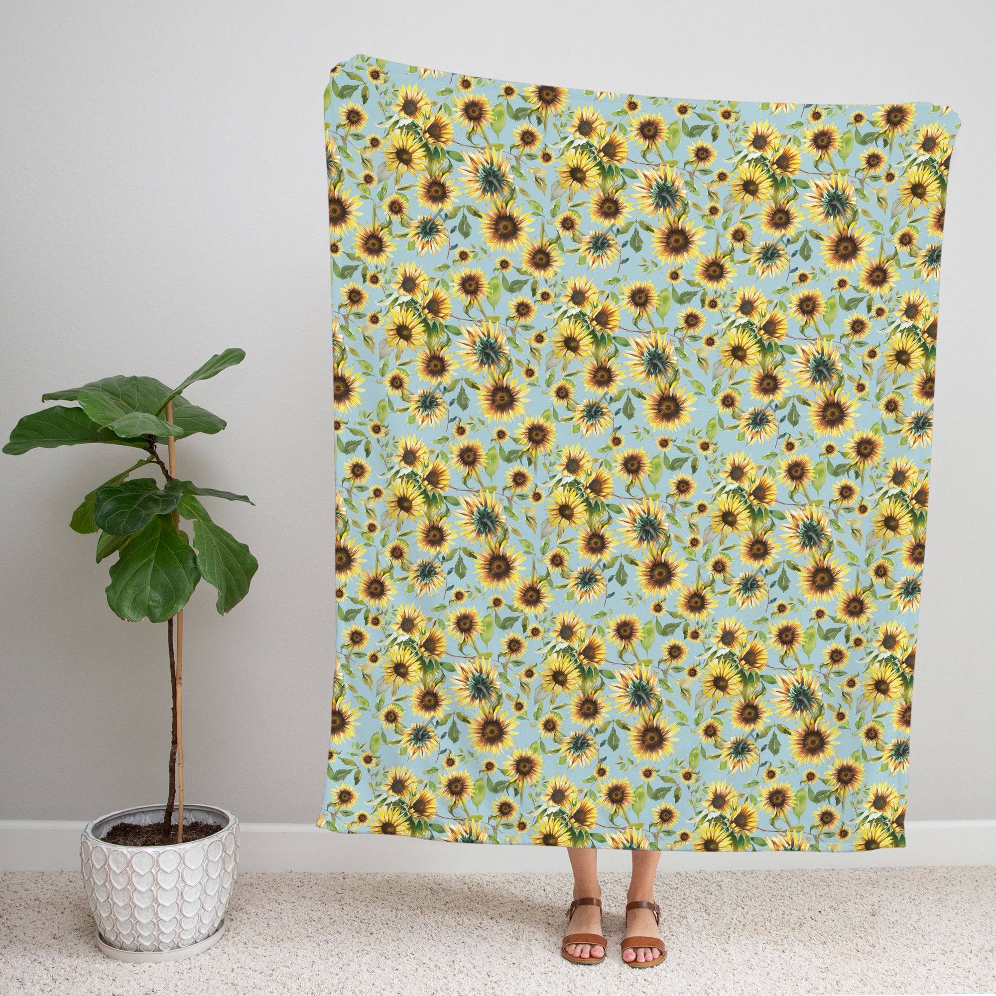 Sunflower Silky Soft Throw Blanket - Cloth Diapers - Lighthouse Kids