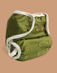 Green cloth diaper cover AI2 All in two lighthouse kids company