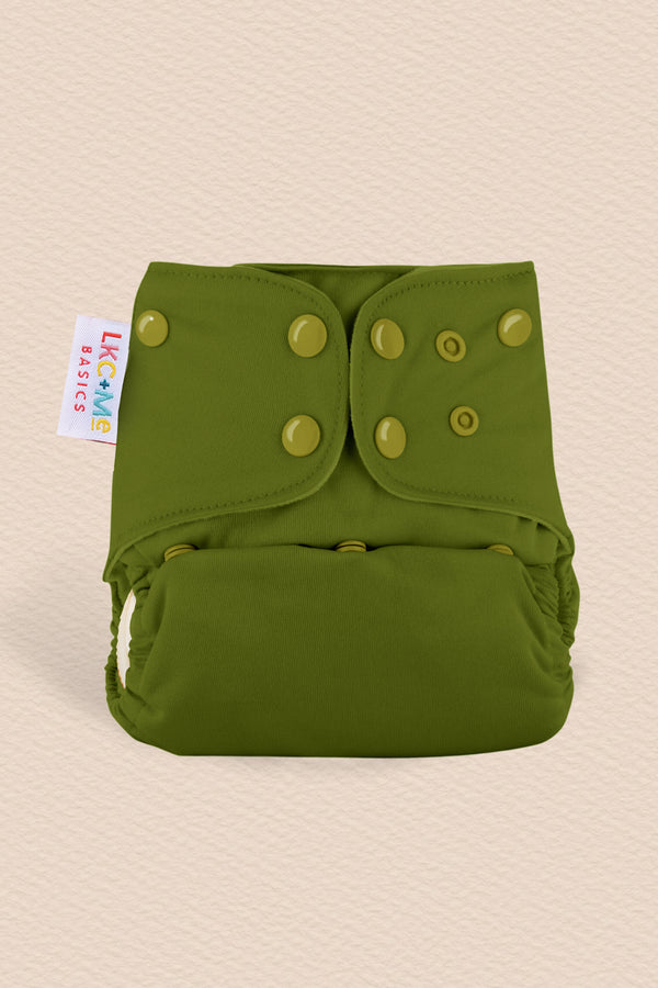 Pocket Cloth Diaper One-Size with Athletic Wicking Jersey - Forest