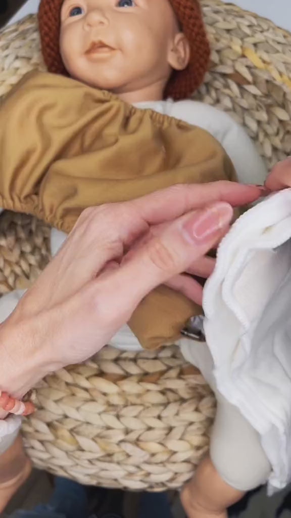 Pocket Cloth Diaper on Baby