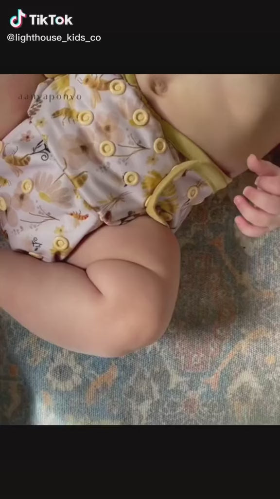 Cloth Diaper Cover AI2 Lighthouse Kids Company on baby