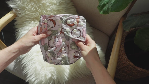 Pocket Cloth Diaper with athletic wicking jersey awj.  Lighthouse Kids Company best cloth diaper brand.